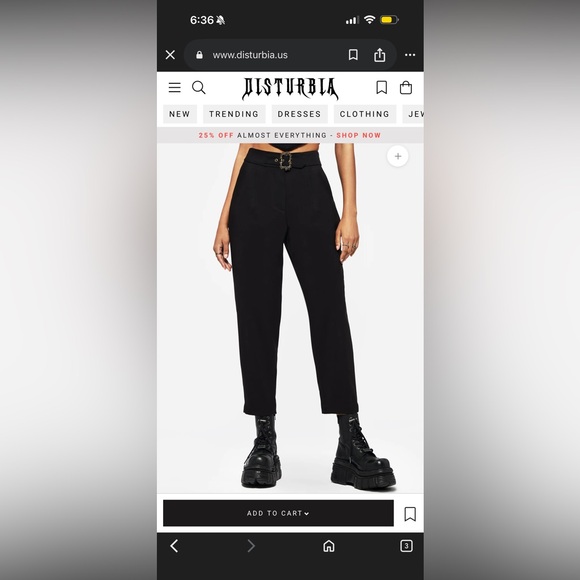 Disturbia Elder Tapered High Waist Trousers - Picture 4 of 4